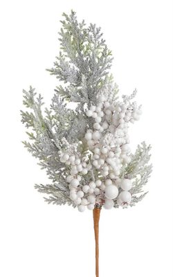 Zasněžená větvička s bílými bobulemi 53 cm{% if product.brand.name %} – Canea{% endif %}