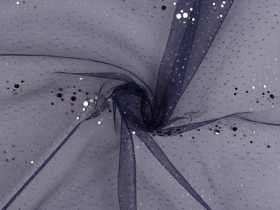 Tyl s flitry METRÁŽ{% if variant.name %} – 7 modrá tmavá stříbrná{% endif %}