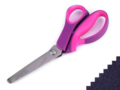 Nůžky entlovací délka 24 cm obloučky{% if variant.name %} – 2 náhodná barva zoubky{% endif %}