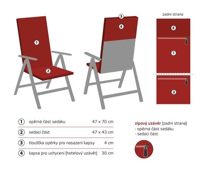 Sedák na zahradní židli Fialová,Žlutá 36/561 47x115 cm – fotka 1