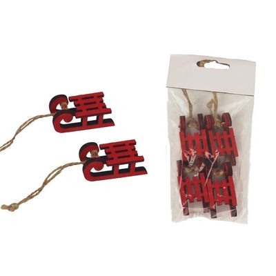 Dekorační sáňky, 4 ks D4296-08 - 4,8 x 2 x 1,6 cm{% if product.brand.name %} – Morex{% endif %}