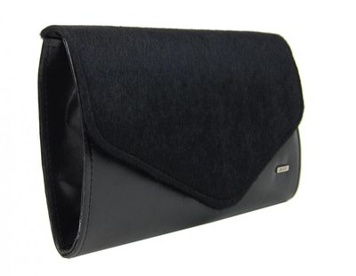 Černá matná chlupatá společenská clutch kabelka SP102 GROSSO – fotka 1