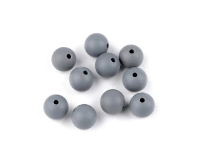 Silikonové korálky Ø9 mm 10 ks{% if variant.name %} – 4 (10) šedá{% endif %}