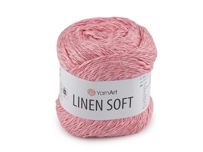 Pletací příze Linen Soft 100 g{% if variant.name %} – 4 (7322) růžová světlá{% endif %}