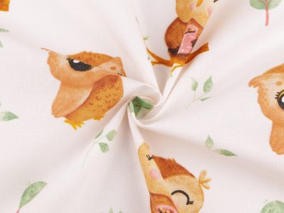Bavlněná látka / plátno sovy METRÁŽ{% if product.brand.name %} – Stoklasa{% endif %}