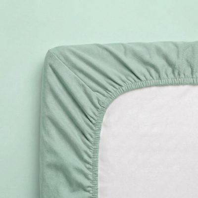 Jersey prostěradlo s lycrou mentolové – fotka 3