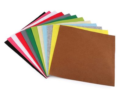 Látková dekorativní plsť / filc soft 30x30 cm MIX 12 kusů{% if product.brand.name %} – Galanterka{% endif %}