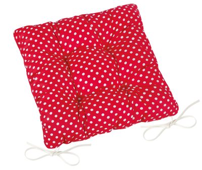 Sedák Adéla prošívaný Červená,Bílá 41/014 40x40 cm{% if product.brand.name %} – Bellatex{% endif %}