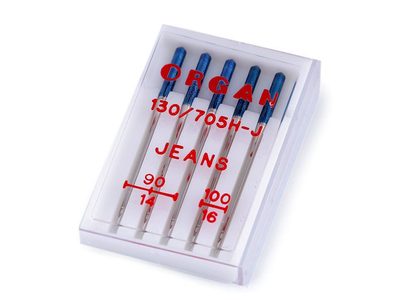Strojové jehly Jeans 90;100;110 Organ{% if variant.name %} – 4 (90/14;100/16) nikl{% endif %}