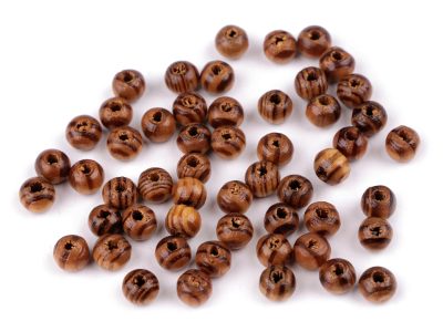 Dřevěné korálky Strip Ø6 mm 10g{% if variant.name %} – 4 borovice - hnědá tmavá{% endif %}