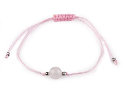 Náramek shamballa minerální korálek{% if variant.name %} – 2 růženín světlý{% endif %}