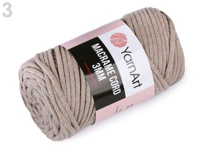 Pletací příze Macrame Cord 3mm 250 g - 3 (768) béžová