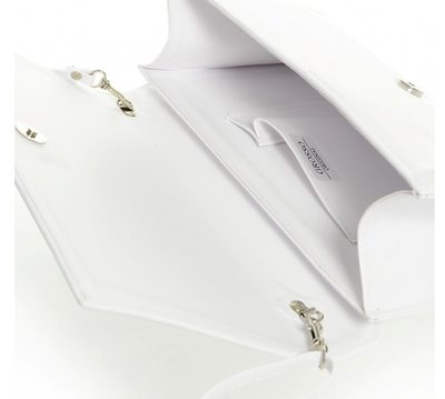 Luxusní bílá lakovaná dámská listová kabelka / psaní SP100 – fotka 3