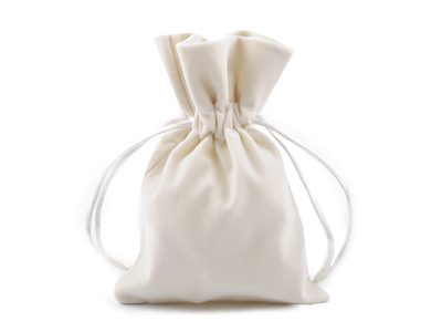 Dárkový pytlík 8,5x11 cm sametový{% if variant.name %} – 10 krémová{% endif %}