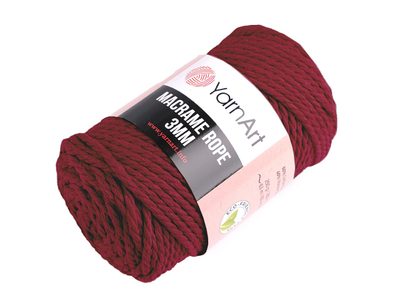 Macrame příze Rope 3 mm 250g{% if variant.name %} – 6 (781) bordó{% endif %}
