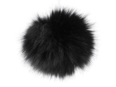 Kožešinová bambule s poutkem Ø11 cm{% if variant.name %} – 6 černá{% endif %}