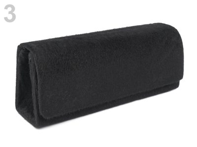 Kabelka - psaníčko 10x26 cm s chlupem{% if variant.name %} – 3 černá{% endif %}