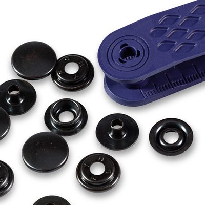Knoflík stiskací SPORT & CAMPING 15 mm ČERNÝ NIKL Prym – fotka 2