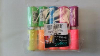 Nitě UNIPOLY JEANS tex 30x3 návin 200m balení 10 kusů – fotka 1