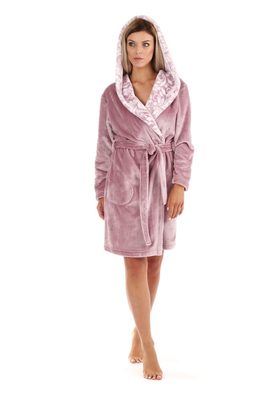 Krátký župan Flora mauve mist 48 56 4353{% if variant.name %} – XL{% endif %}