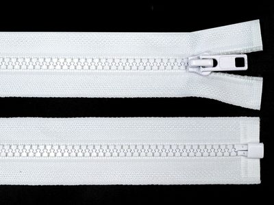 Bundový Kostěný Zip: Šíře 5 mm, Délka 70 cm{% if variant.name %} – 101 White{% endif %}