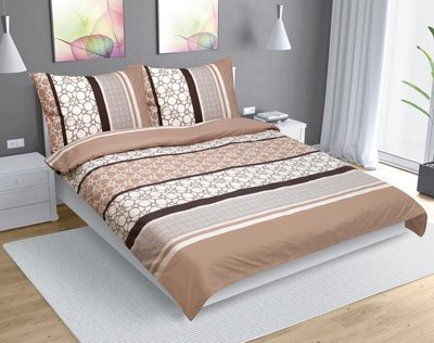 Bavlněné povlečení na dvoudeku Béžová 90/369{% if variant.name %} – 200x200 cm, 2ks 70x90 cm{% endif %}