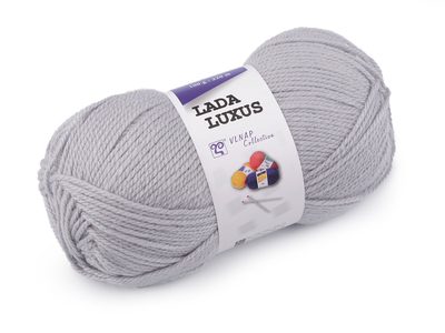 Pletací příze Lada Luxus 100 g - 6 (56177) šedá světlá