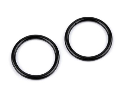 Kroužek černý Ø25 mm na koženou galanterii 10 kusů{% if product.brand.name %} – Galanterka{% endif %}