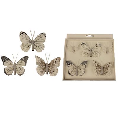 Dekorace motýl, 5ks X2474 - 4,5 x 1 x 3,8 cm 7,5 x 1 x 6,5 cm{% if product.brand.name %} – Morex{% endif %}