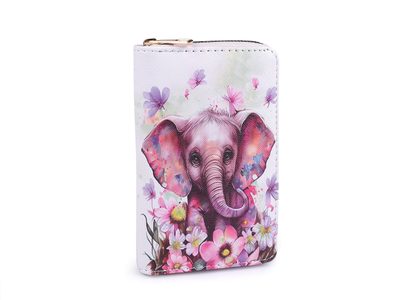 Dámská / dívčí peněženka slon 10x15,5 cm{% if variant.name %} – 3 fialovorůžová{% endif %}