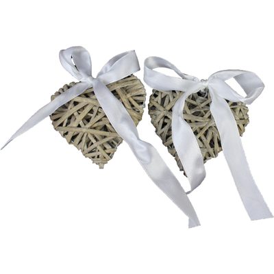 Proutěné srdce šedé 10cm, sada2ks 381937-21 - 10 x 10 x 3 cm{% if product.brand.name %} – Morex{% endif %}