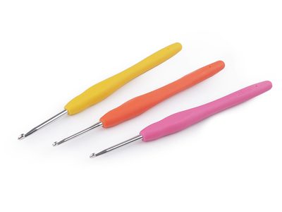 Háček na háčkování se silikonovou rukojetí vel. 2,5; 3; 3,5{% if product.brand.name %} – Stoklasa{% endif %}