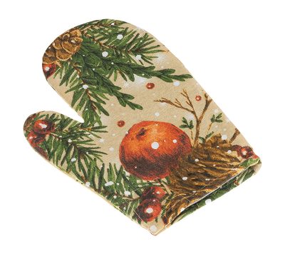 Kuchyňská chňapka vánoční Zelená,Béžová,Oranžová CH/125 28x18 cm{% if product.brand.name %} – Bellatex{% endif %}