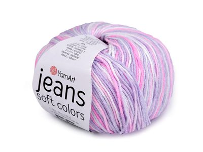 Pletací příze Jeans Soft Color 50 g{% if variant.name %} – 2 (6205) fialová sv.{% endif %}