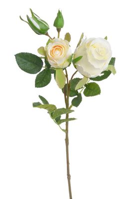 Umělá růže s poupaty - krémová 40 cm{% if product.brand.name %} – Canea{% endif %}
