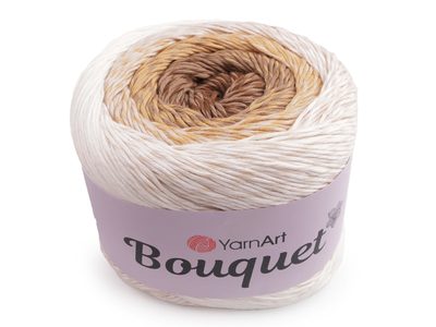 Bavlněná pletací příze Bouquet 250 g{% if variant.name %} – 3 (707) béžovobílá béžová{% endif %}