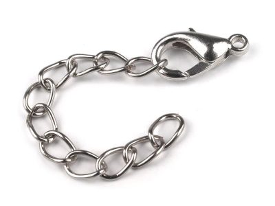 Karabinka 6x10 mm s prodlužovacím řetízkem 5 kusů{% if product.brand.name %} – Galanterka{% endif %}