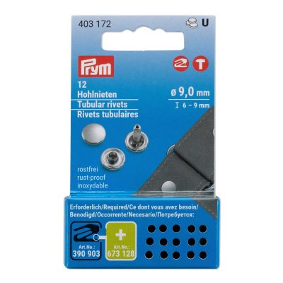 Nýty duté 9 mm 12 ks, náhradní balení – fotka 1