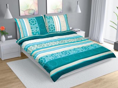 Bavlněné povlečení na dvoudeku Modrá 90/602{% if variant.name %} – 180x220 cm, 2ks 70x90 cm{% endif %}
