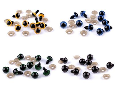 Oči s pojistkou Ø14 mm balení 10 kusů{% if product.brand.name %} – Galanterka{% endif %}