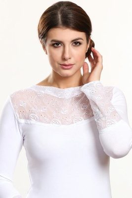 Halenka Estera - dlouhý rukáv{% if variant.name %} – bílá - XXL{% endif %}