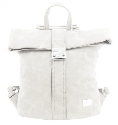 Dámský batoh / kabelka z broušené kůže světlá krémová{% if product.brand.name %} – BELLA BELLY{% endif %}