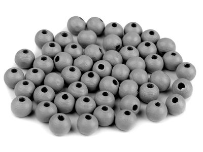Dřevěné korálky Ø8 mm 20g{% if variant.name %} – 27 šedá paloma{% endif %}