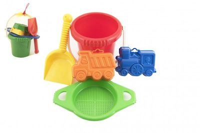 Kbelík sítko lopatka 2 bábovky plast v síťce 12m+{% if product.brand.name %} – LORI{% endif %}