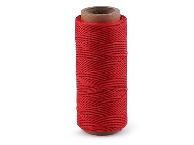 Voskovaná polyesterová nit šíře 1 mm - 13 (11) červená