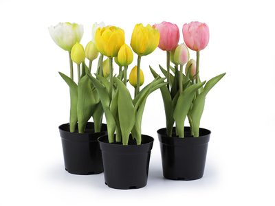 Umělé tulipány v květináči{% if product.brand.name %} – Stoklasa{% endif %}