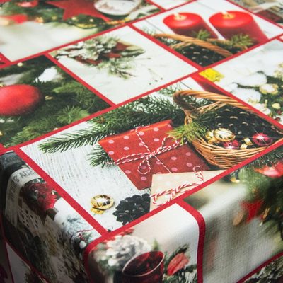 Vánoční ubrus - Štědrý den – bílá 75x75 cm{% if product.brand.name %} – Olzatex{% endif %}