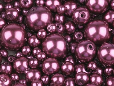 Skleněné voskové perly mix velikostí Ø4-12 mm 50g{% if variant.name %} – 13B bordó{% endif %}