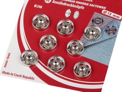 Knoflíky stiskací přišívací{% if variant.name %} – 3/12 mm (Size. 4) nikl{% endif %}