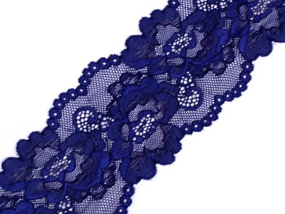 Elastická krajka / vsadka šíře 80 mm návin 18 METRŮ{% if variant.name %} – 3 modrá kobaltová{% endif %}